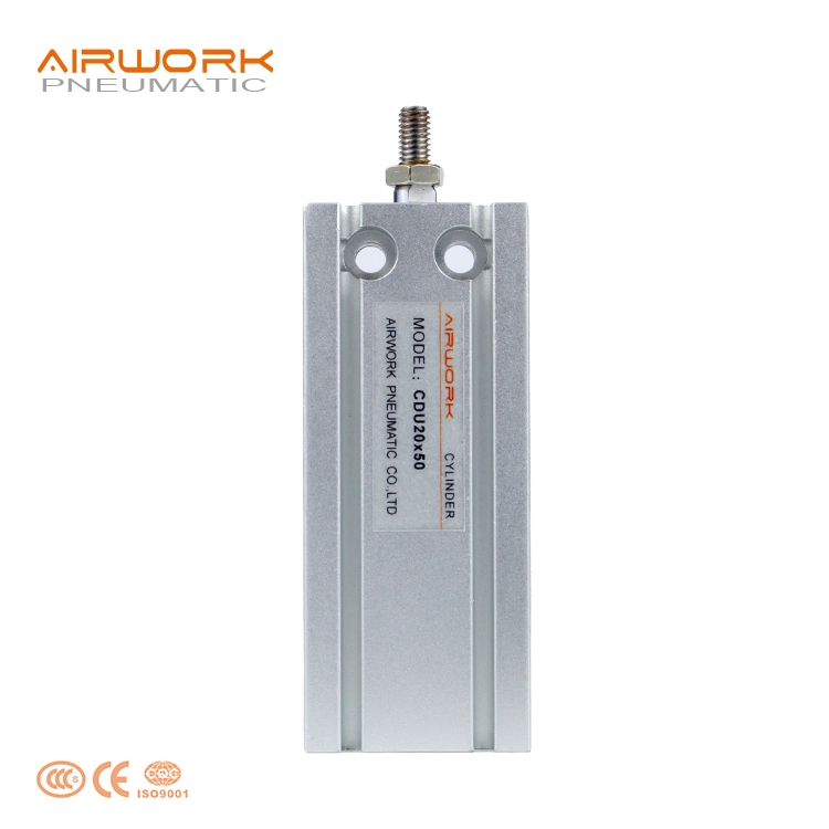 Cdu Free Mount Installation Aluminum Profile Square Pneumatic Air Cylinder for Press