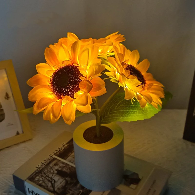 Artificial Flower Table Lamp Atmosphere Night Light