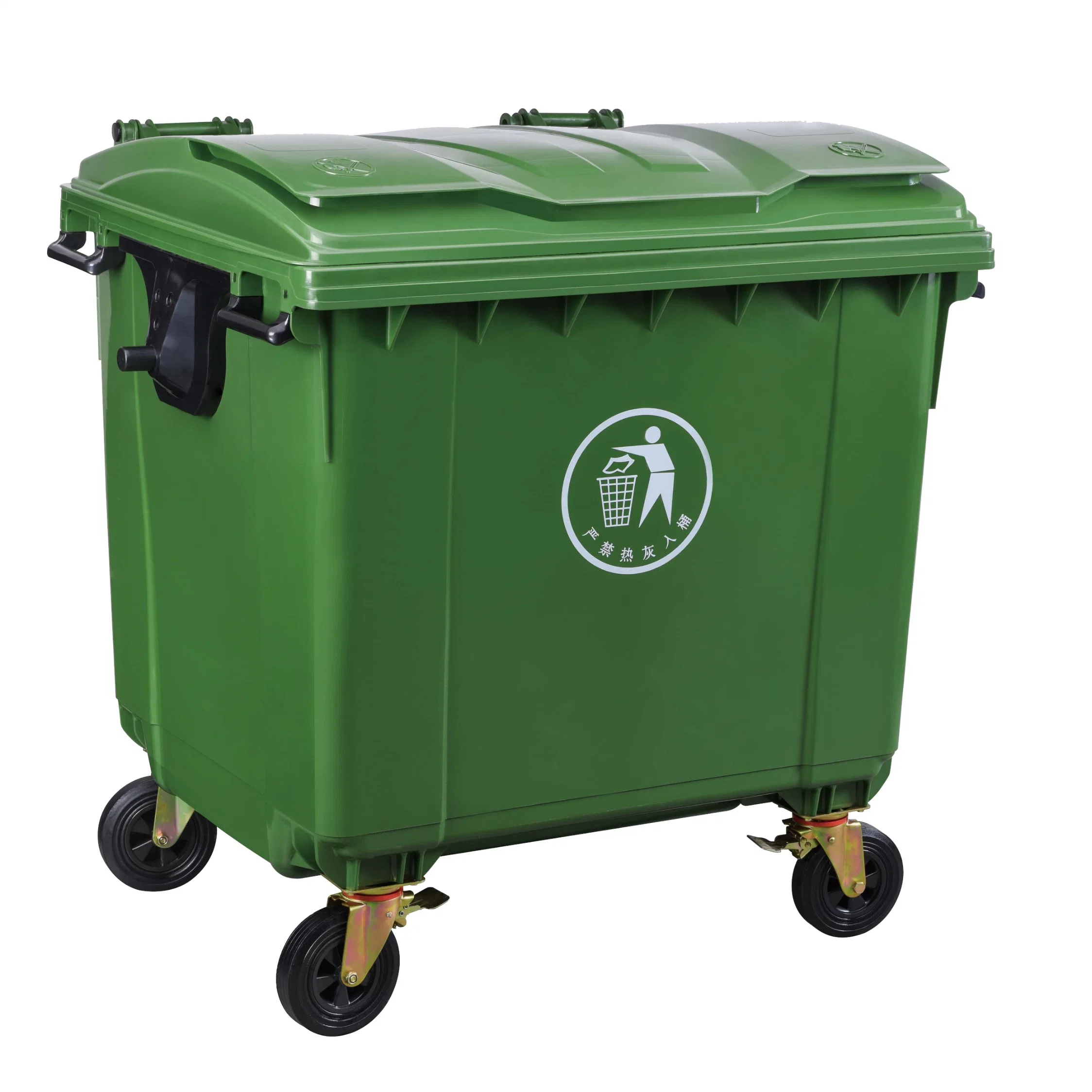 علبة القمامة الصناعية 660L/1100L كبيرة في الخارج في مطبخ الشوارع سلة المهملات سلة المهملات البلاستيكية سلة المهملات البلاستيكية بأسعار الشركة المصنعة