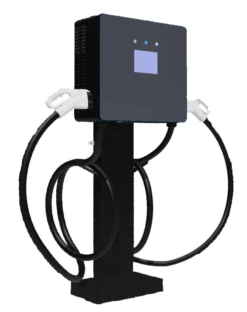 Carregador CC Fast EV de novo design Ruisu de 40 kw com pistola dupla Pistola de carregamento dupla para veículos elétricos para mercados internacionais CCS1 CCS2gbt Conector, carregador de veículo elétrico (EV) para utilização comercial