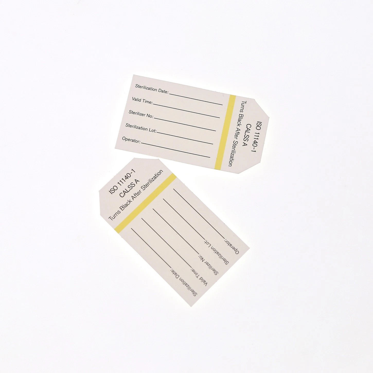 Disposable Autoclave/ Steam Indicator Card From Yellow to Black with CE/ISO