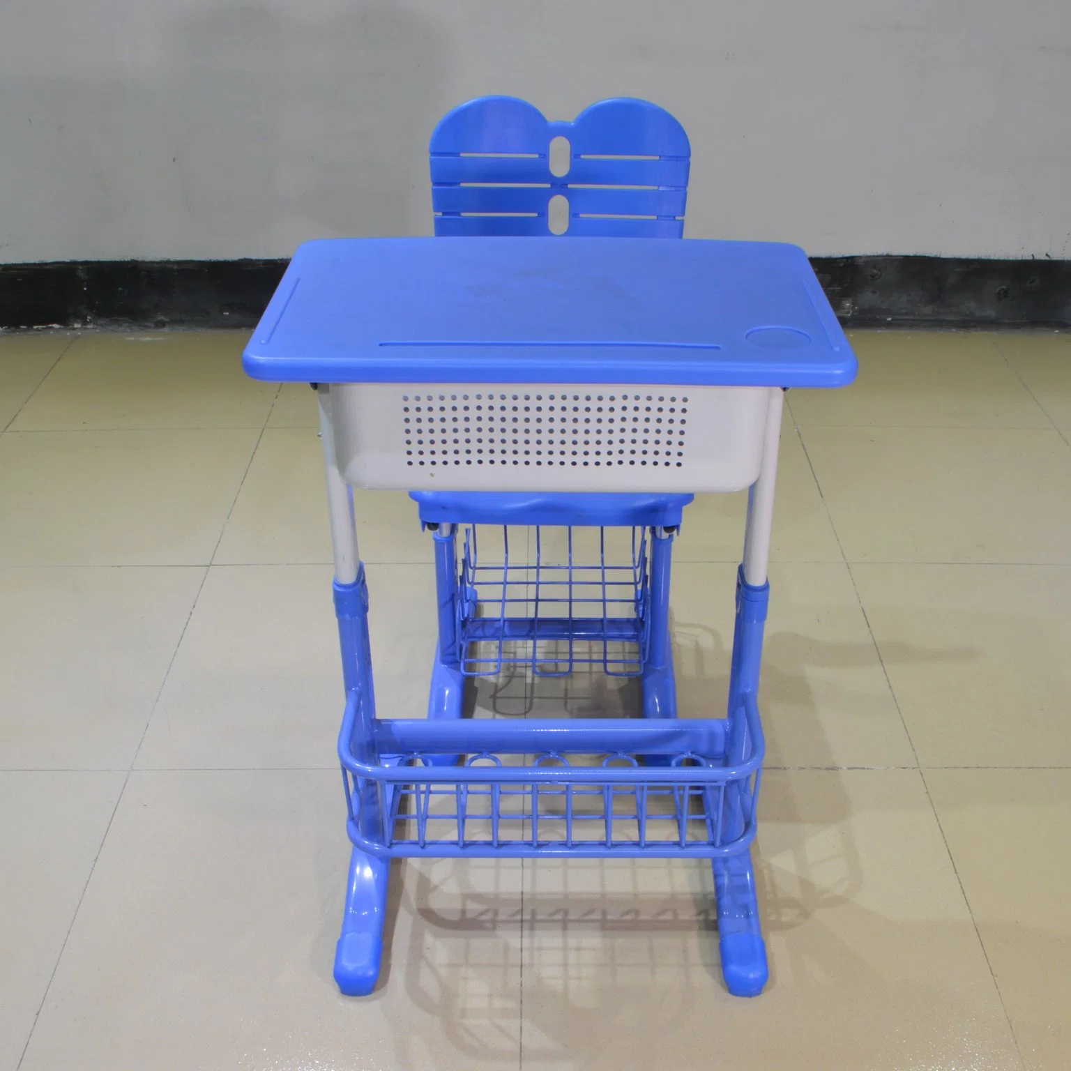 Adjustable High Student Table Chair Set School Furniture