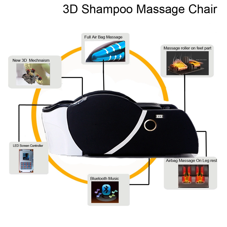 Le shampooing chaises de salon de beauté de l'équipement Président MW-S107 Lit de massage
