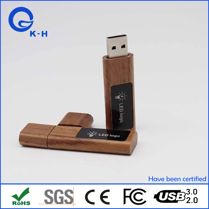 New USB Gadget Custom Flash Memory Driver Light up Logo Promotional Gift