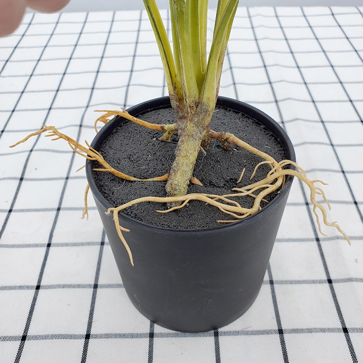 Plantas artificiais 8-cabeça tamanho pequeno planta artificial Monstera Bonsai Monstera Planta