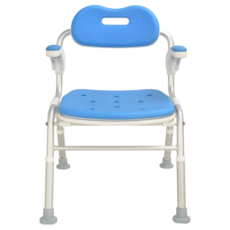 Bathroom Bath Chair with Backrest and Detachable Armrest for Pregnant Women