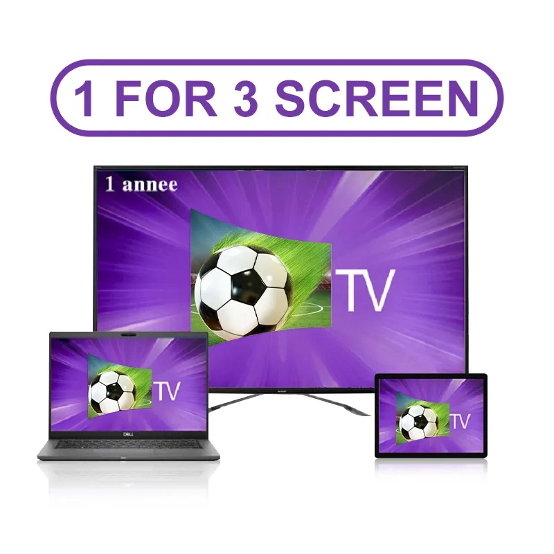 Subscrição de 1 ano Subtv Lxtream Stable France List IPTV Reseller Support Para 3 dispositivos, ecrã Smart TV Android Set Top Box Teste gratuito M3U Canais árabes da Europa