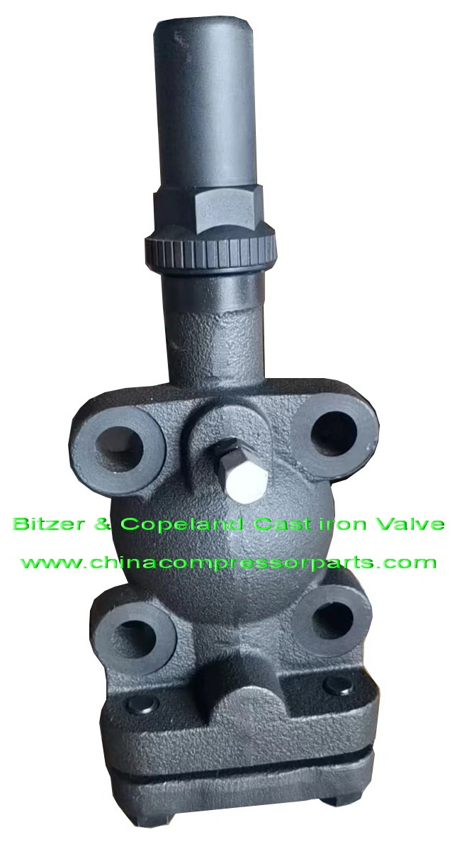 Cast iron shut-off valve for Copeland and Bitzer Refrigeration Compressor