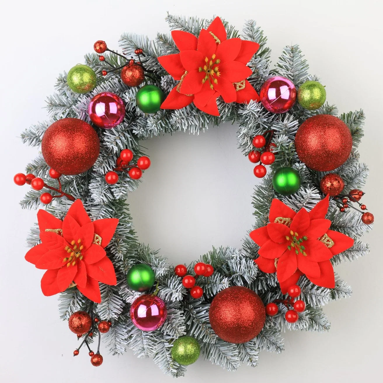 Simulation Christmas Garlands Wreath Window Door Hanging Mall