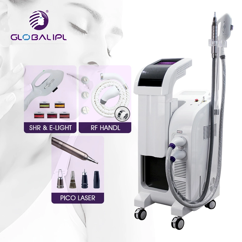 3 في 1 IPL RF opt YAG Laser IPL الشعر إزالة E تجديد البشرة الخفيفة إزالة التتاتر إزالة الجمال التقليدي المعدات