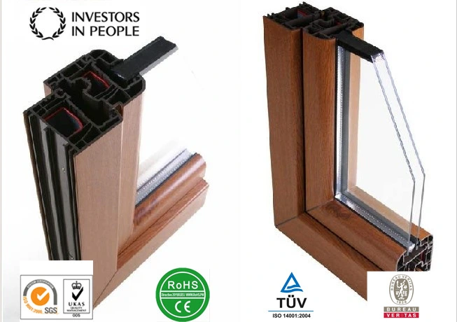 مواد بناء خشبية مادة 6063 طبقة من الألومنيوم المطروق لمدة النافذة والباب