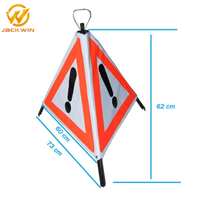 Europe Market Galvanized Foldable Reflecting Tripod Warning Sign