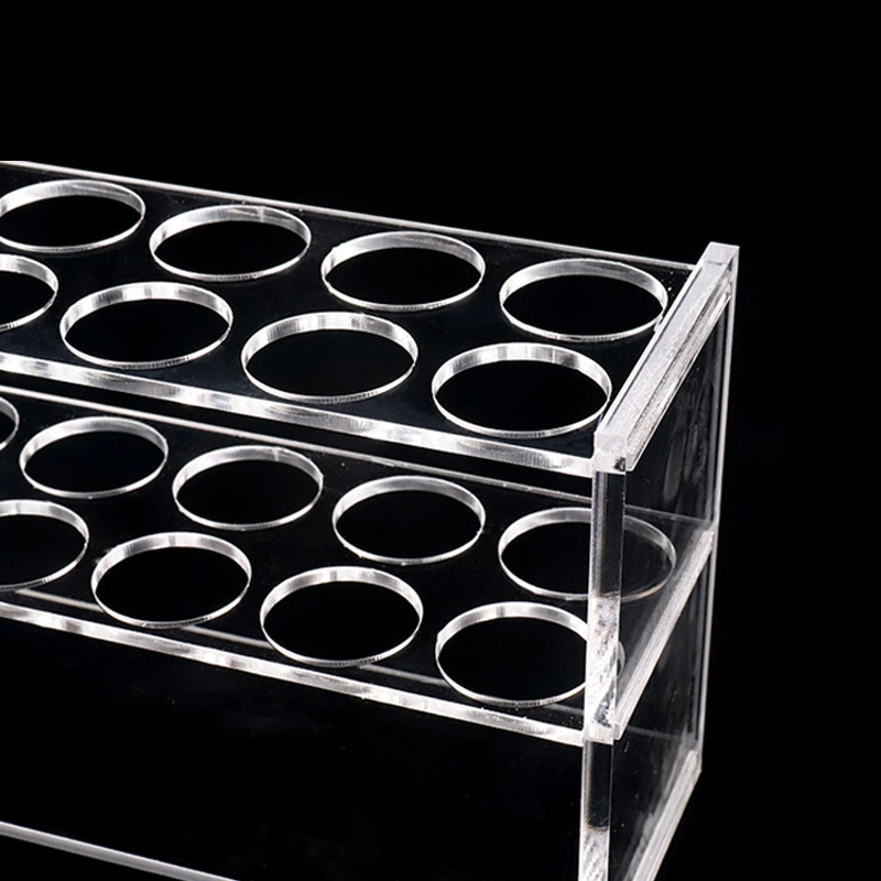 Custom Acrylic Plastic Liquid Medical Test Tubes Storage Rack Holder