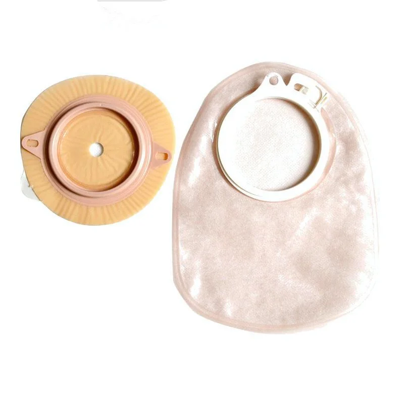 Soft Comfortable Convenient Two Piece Close Ostomy Bag Disposable Medical Ostomy