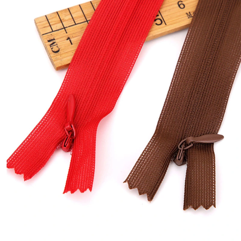 Wholesale/Supplier Price Custom Hidden Zipper 3# 4# 5# Nylon Invisible Zipper for Garment Dress Fabric Lace Nylon Invisible Zipper