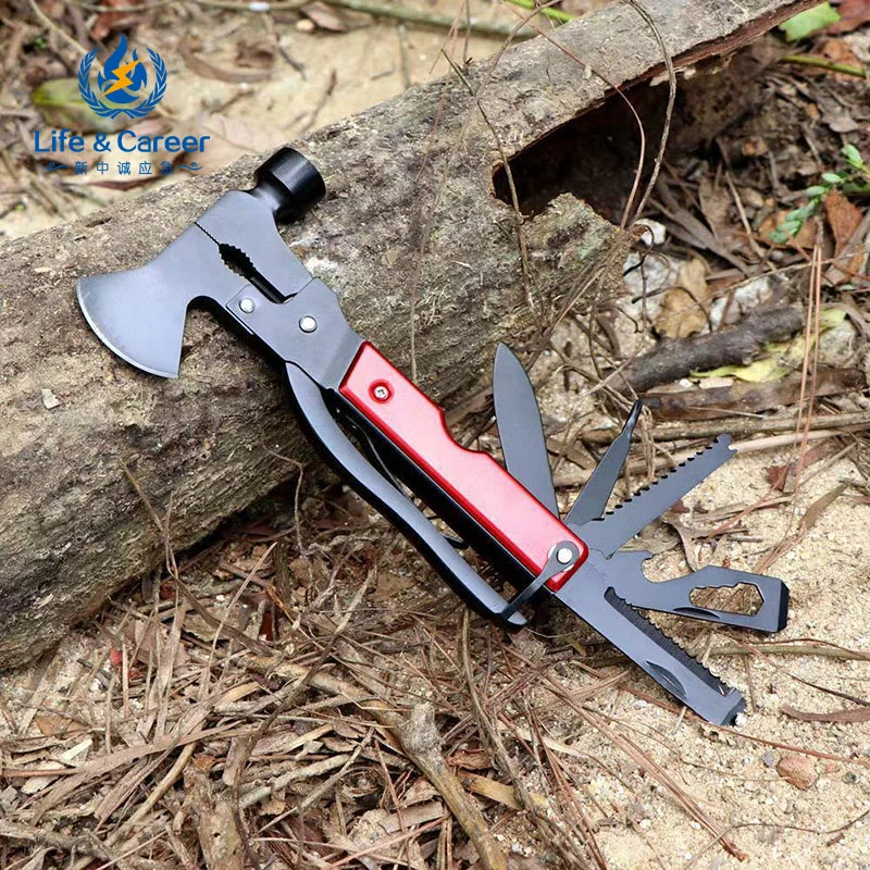 Multifunction New Design Outdoor Survival Tool Portable Axe Outdoor Camping Tool Hammer with Multitools
