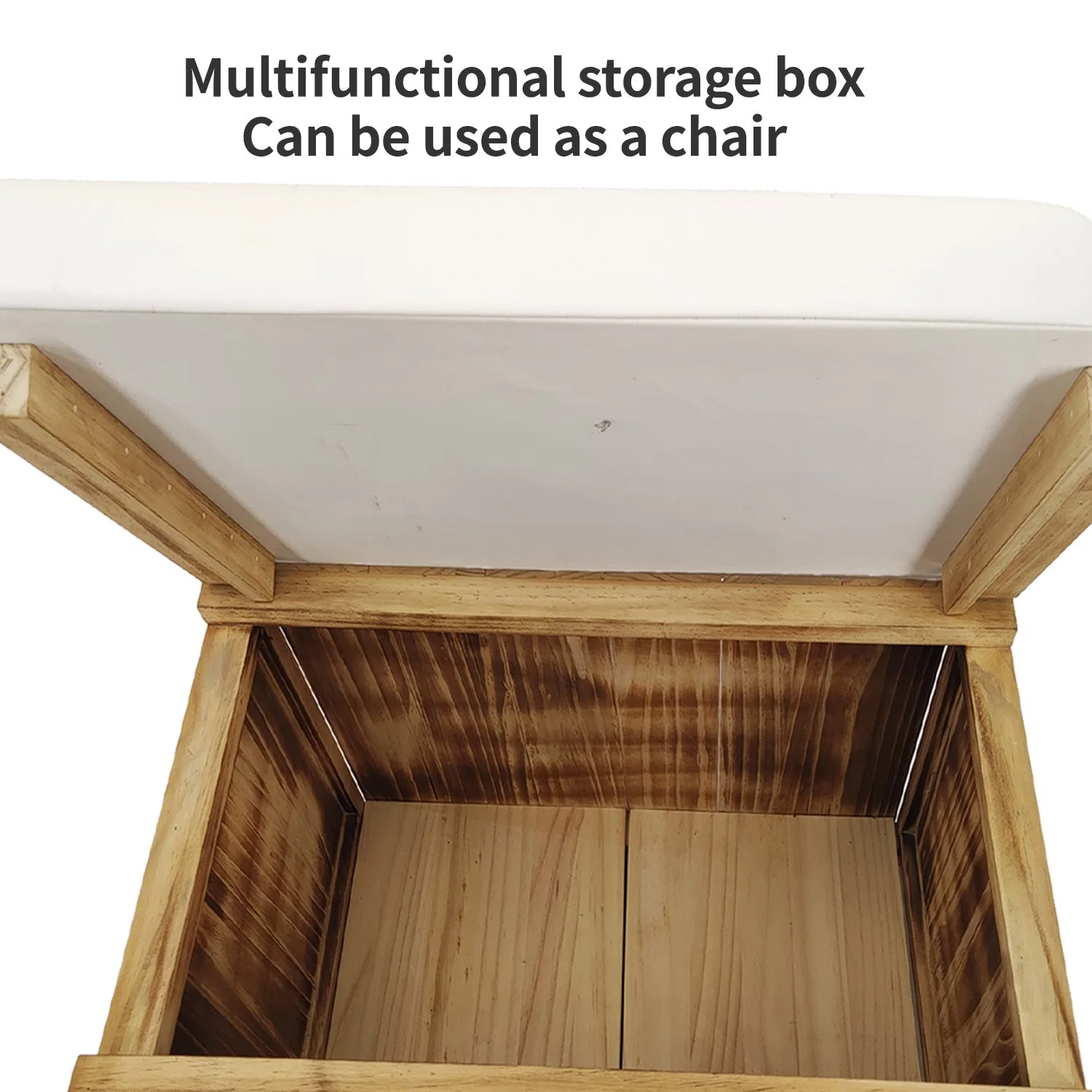 Wooden Storage Stool, Rectangular Toy, Can Sit and Store