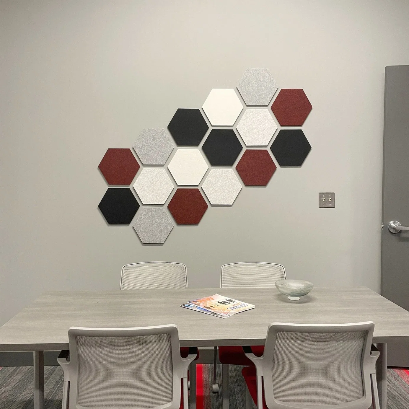 Polyester Fiber Acoustic Panels Hexagon Polyester Decorative Sound Acoustic Wall Panels