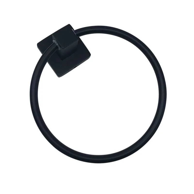 Bathroom Accessories Matte Black Wall Hanging Towel Ring