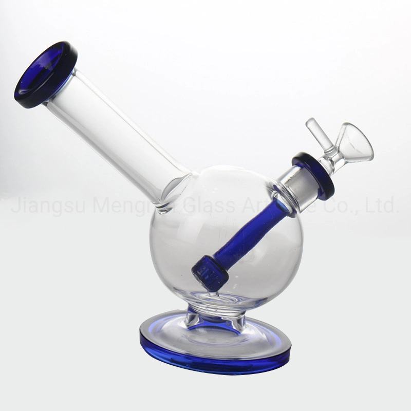 Verre à haute température narguilé Shisha Creative bouteille en verre de forme de globe bleu pipe à eau