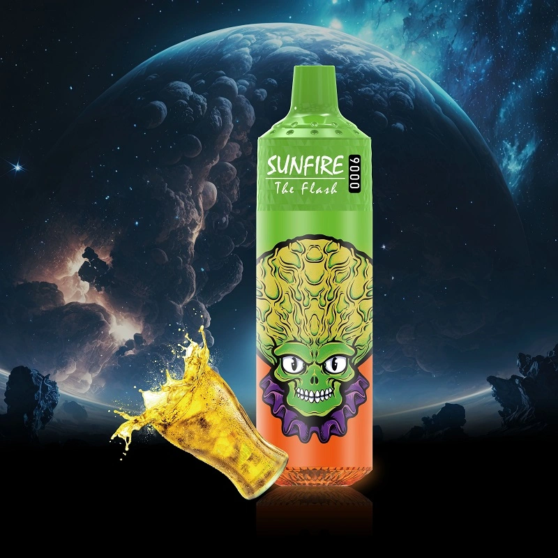 Nuevo lanzamiento 9K Puffs 9000 18ml E-Liquid &amp; Tipo C recargable 600mAh batería Sunfire 9000 Puffs Fabricante de suministro