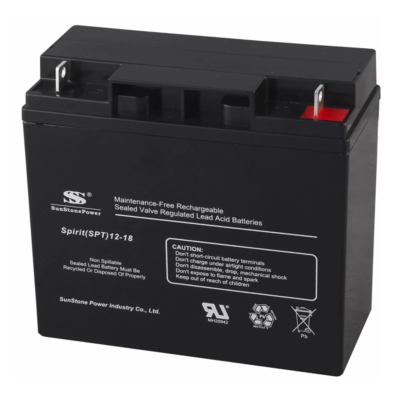 Faible auto-décharge Standard 12V 18Ah de l'AGA pour la vente de la batterie VRLA