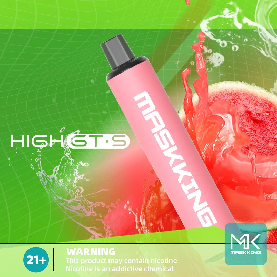 2023 vários sabores Maskking Vape High GTS Mesh Coil Electronic Cigarros 2500 puffs descartáveis Pape