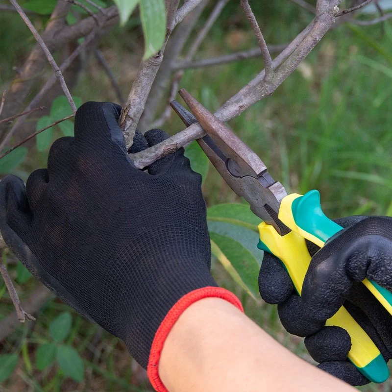 Proteção das mãos sob encomenda logo luvas de jardim Latex Wonder Grip funcionam Luvas antiestáticas respiráveis à prova de óleo de segurança