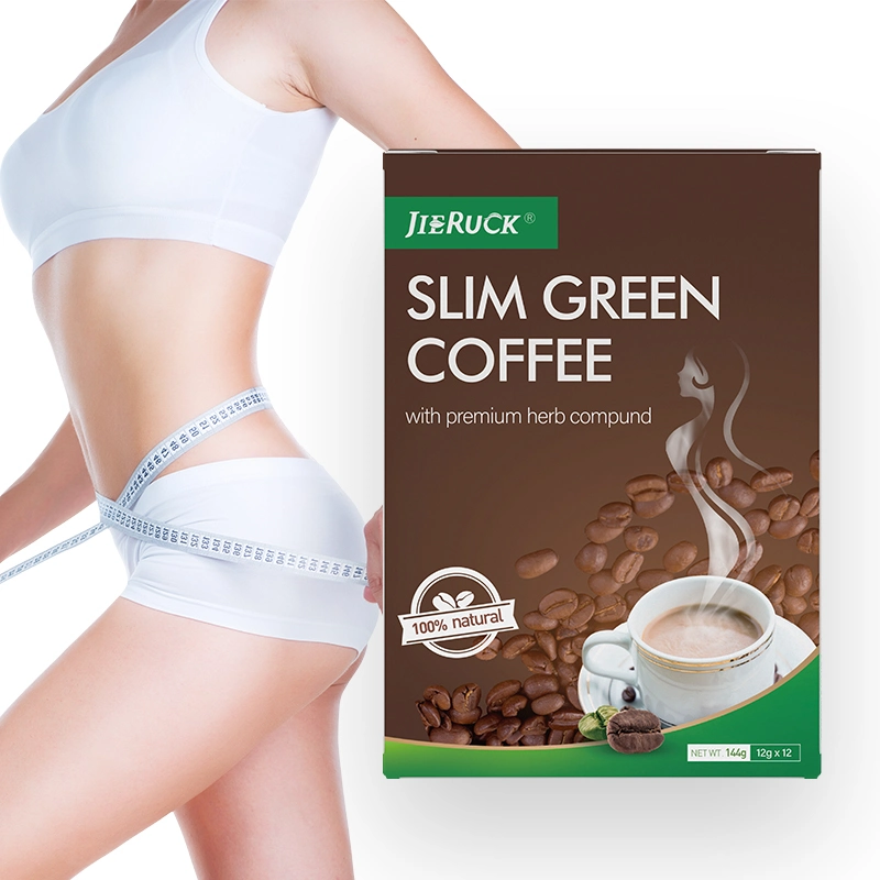 Jieruck Organic Natural Herbal Strong Effective Lose Weight Burn Belly Fat Skinny Detox Slim Green Coffee with Ganoderma