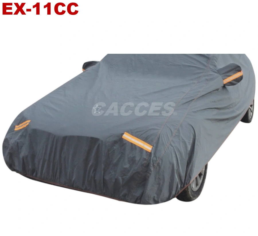 6-Layer Car Cover Waterproof All Weather, Outdoor Car Covers for Automobiles W/Zipper Door, Hail UV Snow Wind Protection, Universal Full Car Cover for Sedan SUV