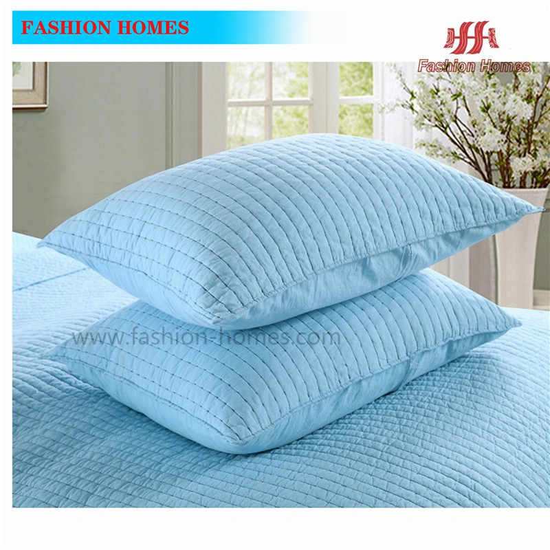 Straight Rice Embroidery Quilt Soft Washed Bedspread Comforter Sets