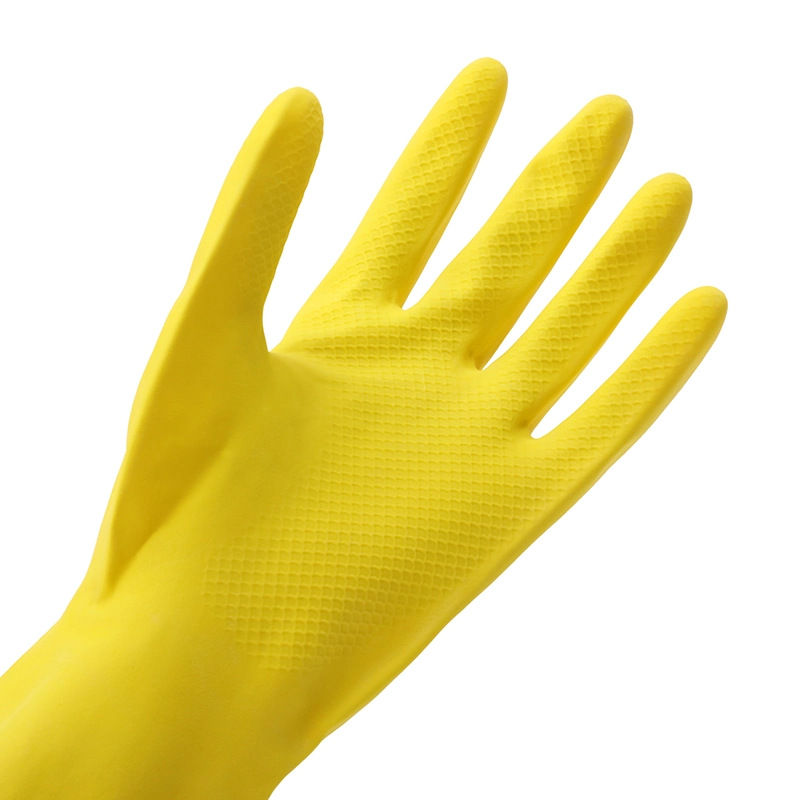 Reusable Long Cuff Waterproof Kitchen Rubber Latex Household Dish Washing Cleaning Gloves