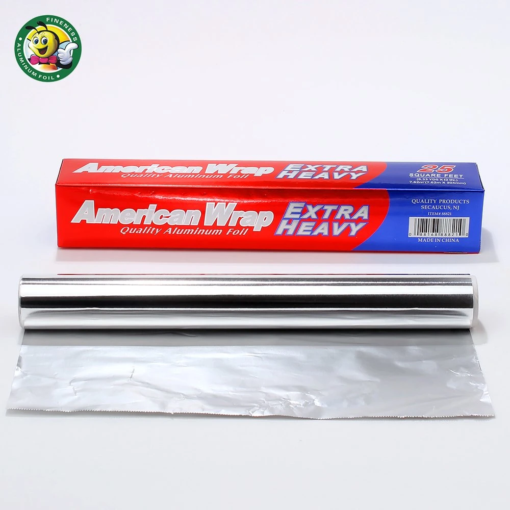 Hogar reforzado el papel de aluminio de grado alimentario Catering Barbacoa Rollo de papel de aluminio papel aluminio para hornear