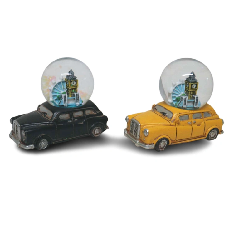 Voiture de résine de souvenirs touristiques personnalisés de l'eau de la forme de globe Taxi New York Boule à neige