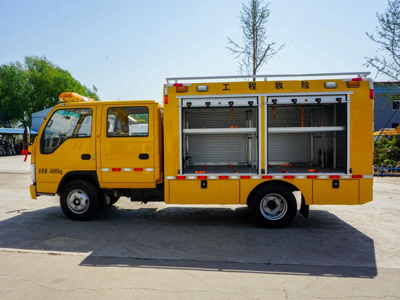 I-Suzu renovada 4X4 100p reparar el vehículo para la camioneta de rescate de emergencia contra incendios de aluminio móviles estación de trabajo de los refugios de taller