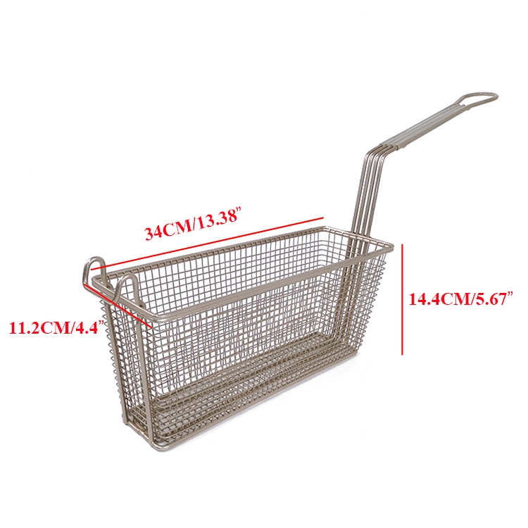 French Fries Basket Strainer Stainless Steel Wire Mesh Fry Basket for Deep Fat Fryer