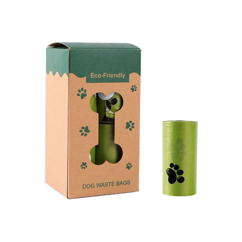 Earth Friendly Poop Bags Outdoor Portable Doggy Waste Green Roll Bag Compostable Biodegradable