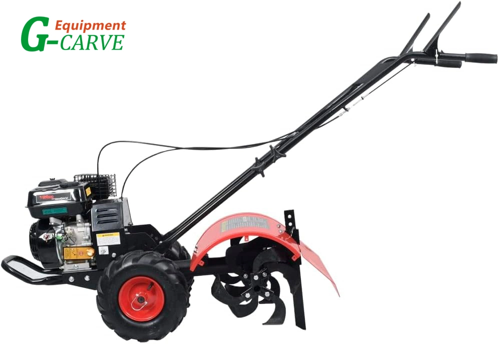 196cc Garden Tiller Cultivator Petrol Rototiller 4-Stroke Soil Power RO