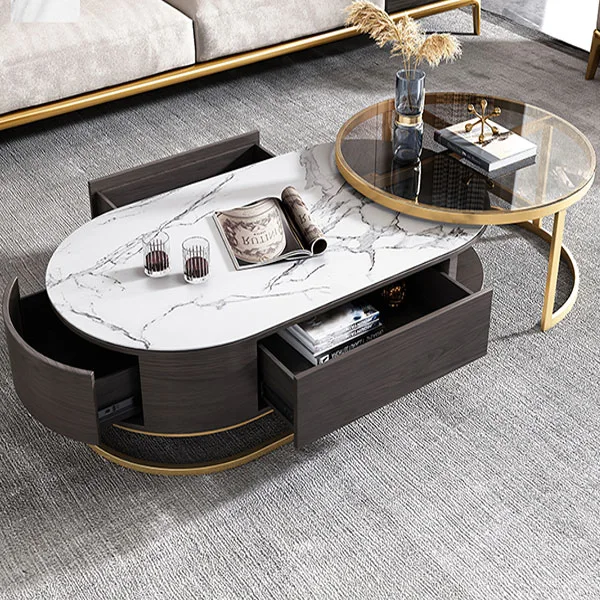 Recentemente Custom moderno Storage Design grande mobiliário Luxo Café Table