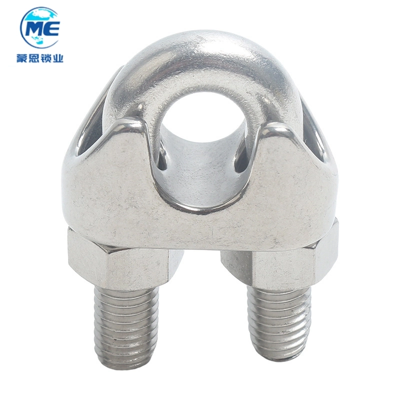 Manufacturers Spot Stainless Steel Buckle 304 Material National Standard Steel Wire Rope Clamp Head Tight Rope Clamp Head Rigging Accessories