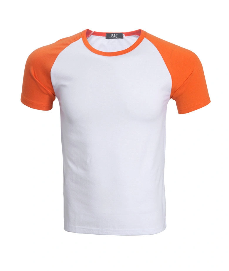 SJ-X2008 Short-Sleeved Raglan Shoulder Class Uniform Custom T-Shirt Wholesale/Supplier Cotton Blank Advertising Shirt Cultural Shirt Overalls to Print