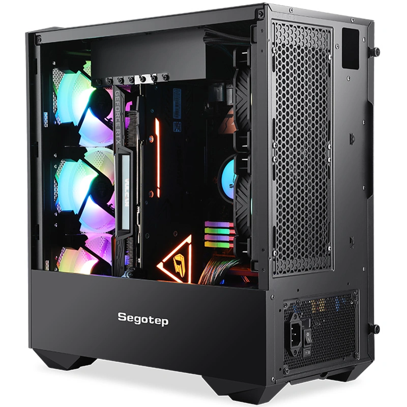 Segotep Phoenix G5 Rtx Matx ATX//Panel frontal de malla Itx templado cristal lateral en PC para juegos caso