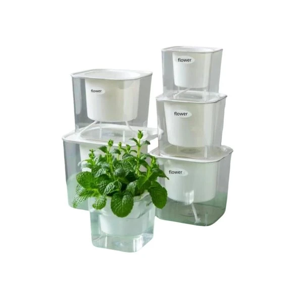 Self Watering Plant Pot Garden Automatic Water Self-Watering Planter Small Plastic Flower Pot OEM ODM