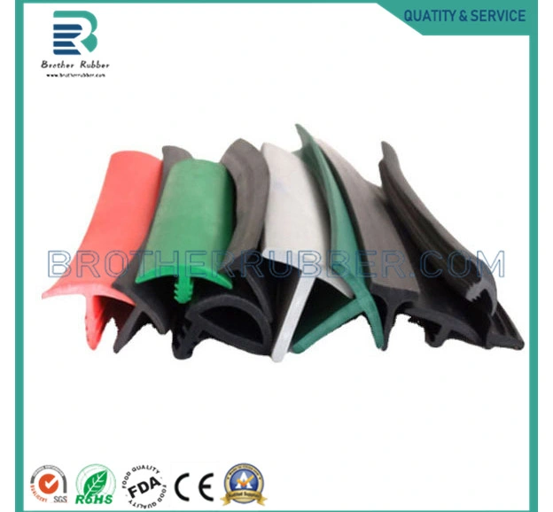 Custom Colorful T-Shape Extruded Rubber Strip for Solar Photovoltaic Panel