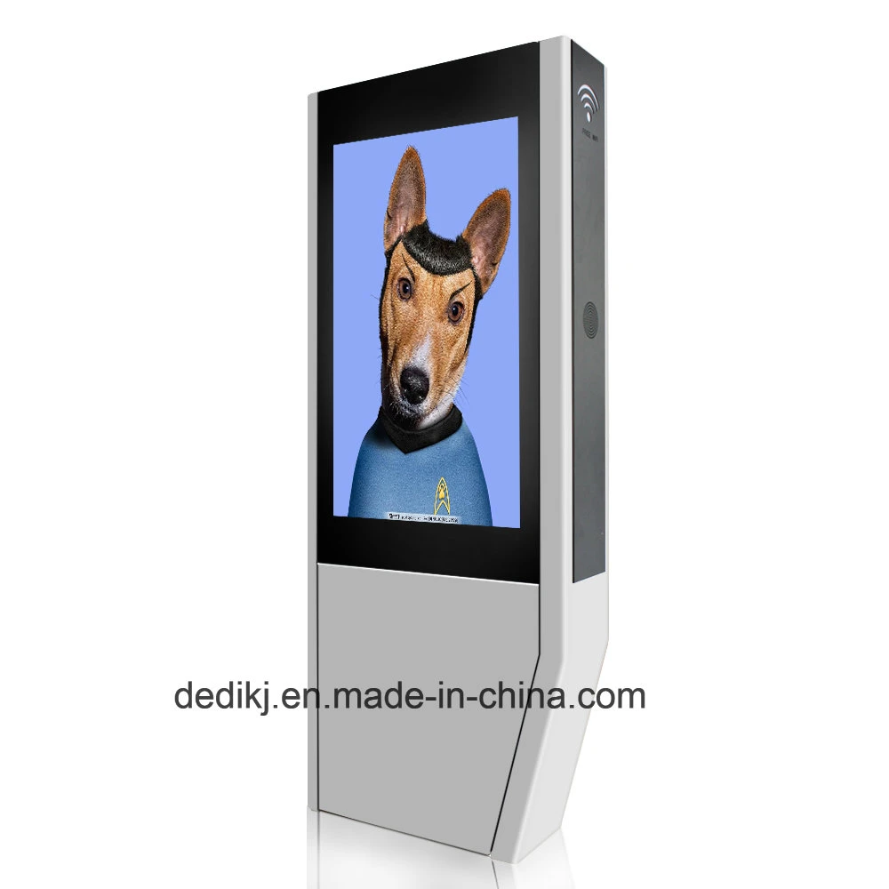 Dedi 55 65 '' Floor Standing Portrait Outdoor Digital Signage Advertising Bill Board