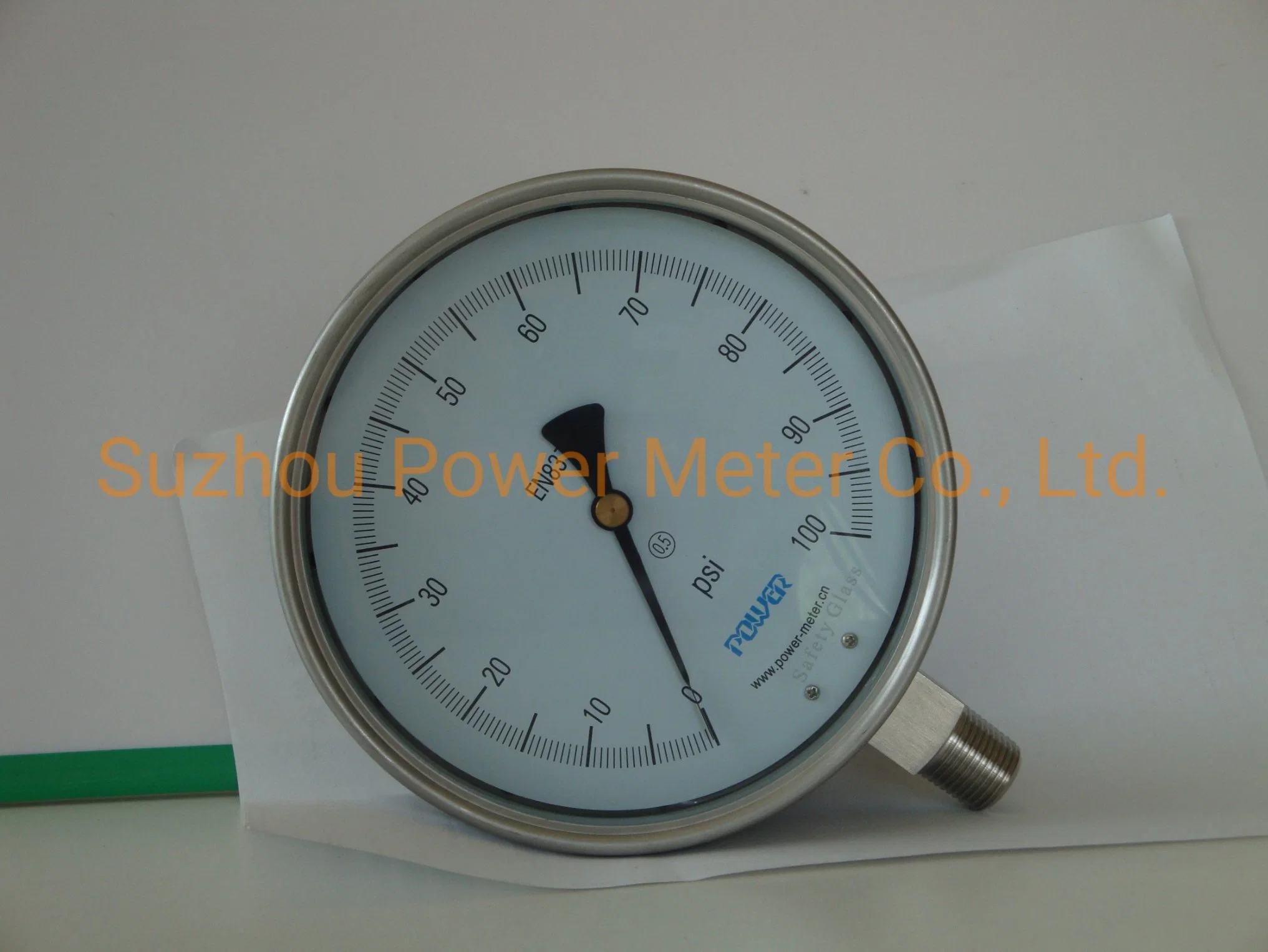 6inch Dial Stainless Steel Pressure Gauge Safety Pattern 100psi