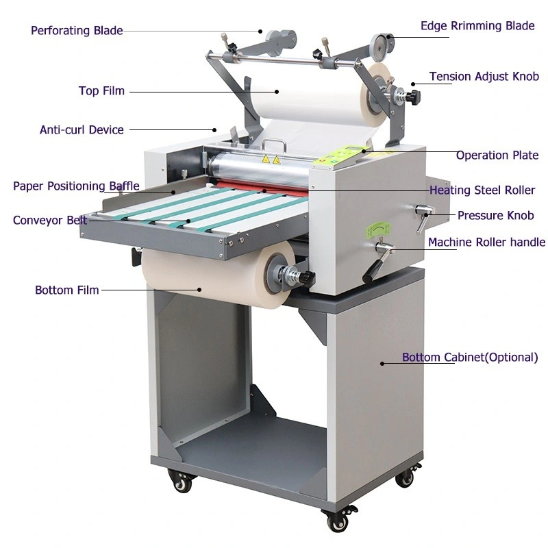 A3 Auto Feeding Paper Hot and Cold Roll Laminating Machine with Conyevor Belt L389