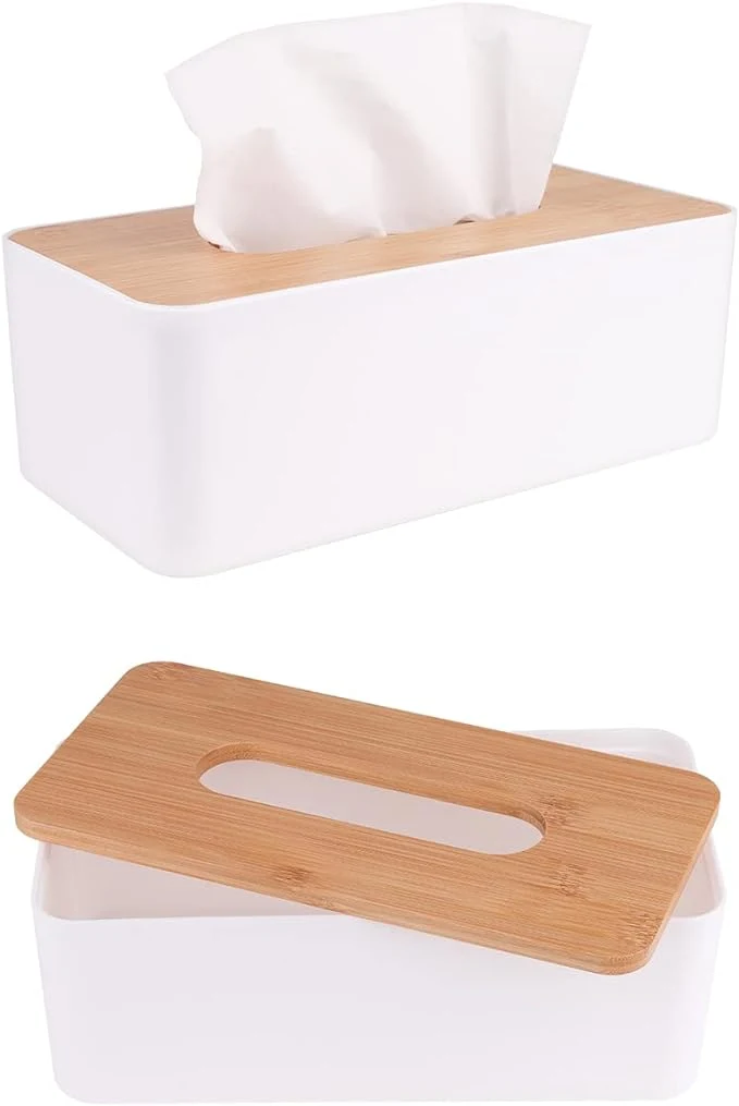 Bathroom Bamboo Cover Home Officetissue Box Storage Tissue Box Cover Plate