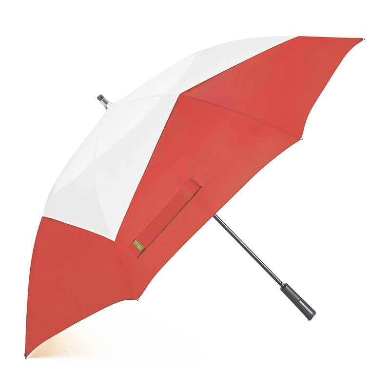 30 Inch Factory Price OEM Custom Orange White Automatic Double Layer Vented Windproof Golf Umbrella