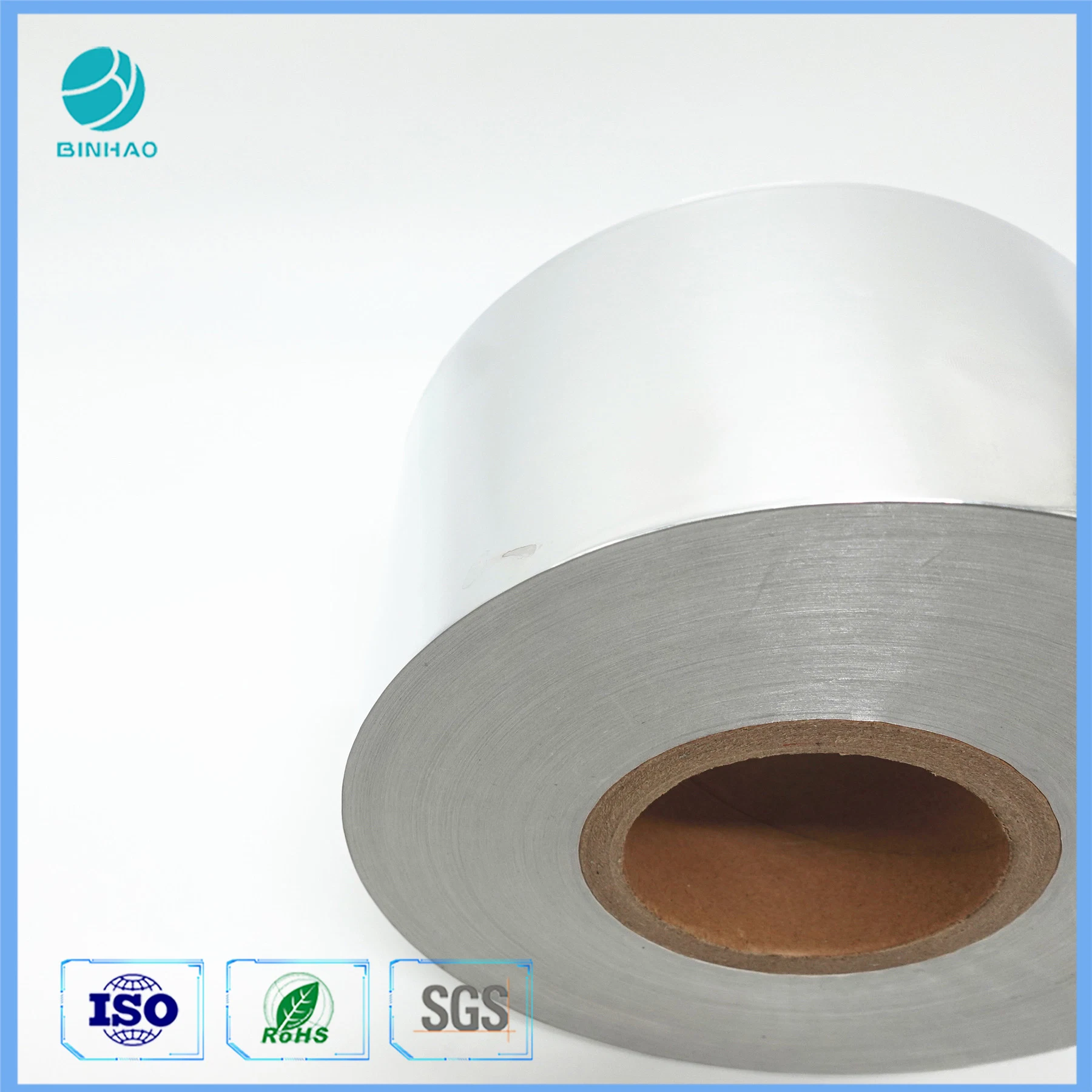 Silvery Aluminum Foil Paper for Cigarette Packaging 114mm Width